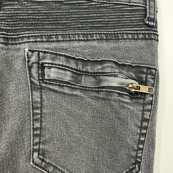 Free People Womens Jeans 28 Dark Gray/Black Skinny Mid-Rise Zip Pockets & Ankles - Picture 9 of 15